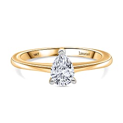 14K Gold Lab Grown Diamond Solitaire Ring