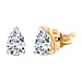 LUXURIANT 14K Yellow Gold SGL Certified (VS/E-F) Asscher Cut Lab Grown Diamond Stud Push Back Earrings 1 Ct.