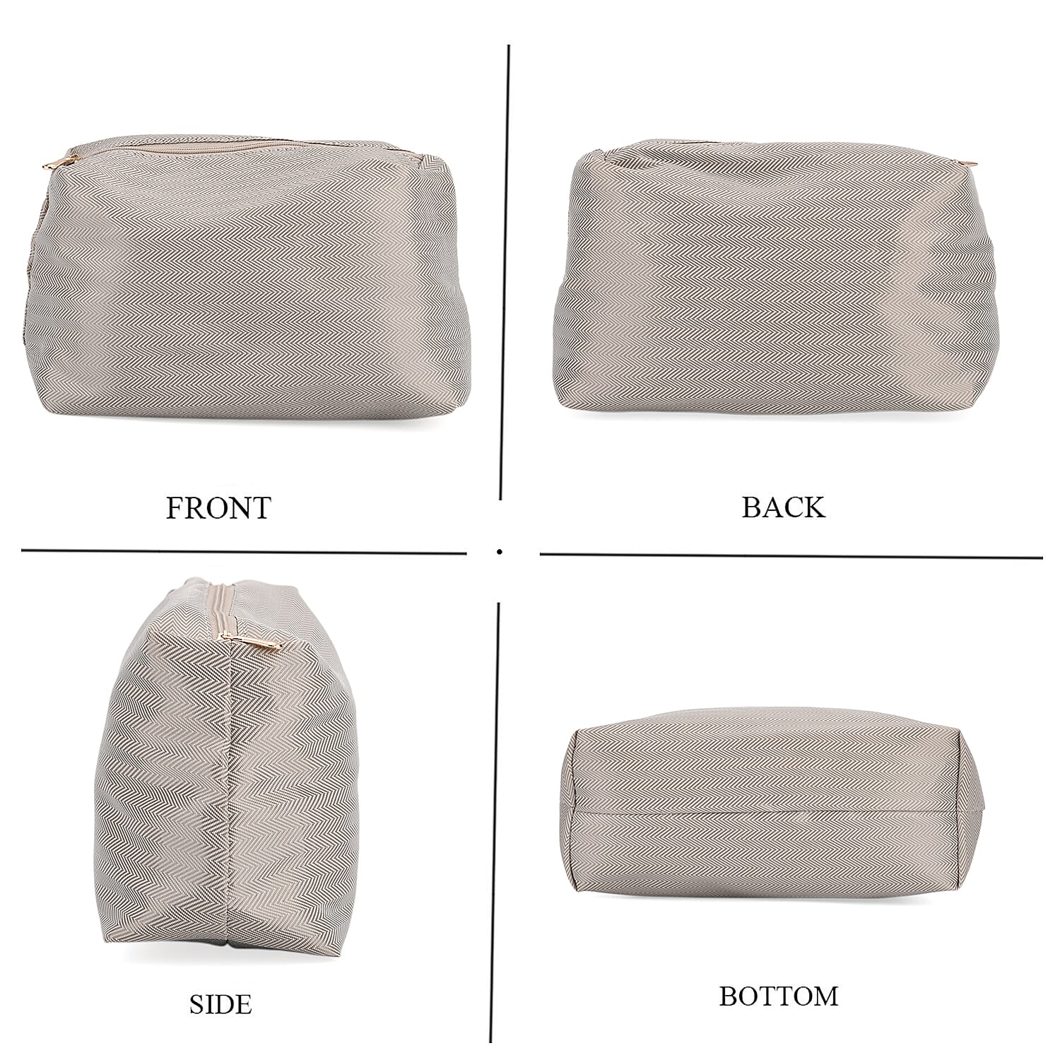 Trendy Graffiti Tote Bag with Mini Pouch - Black