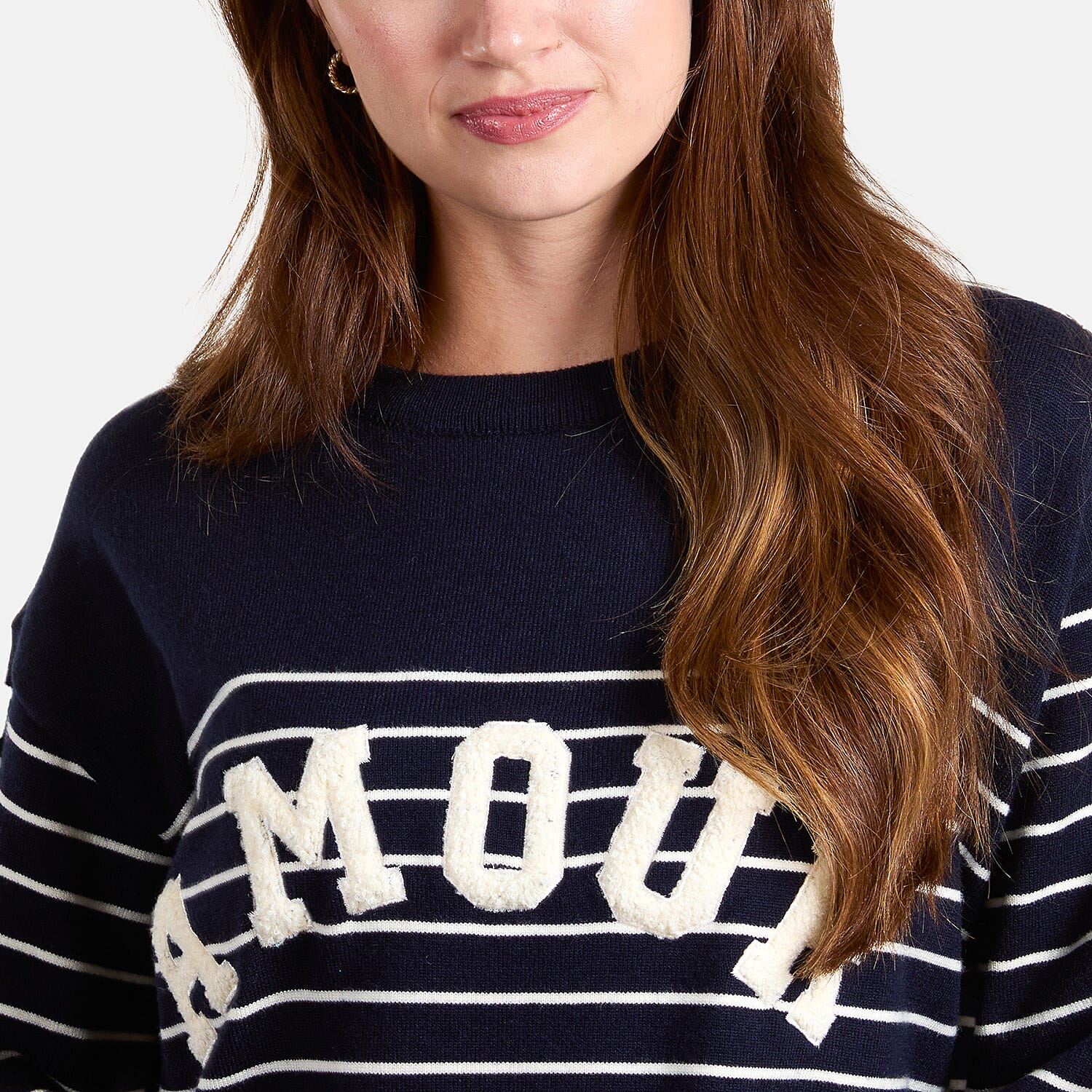QED Amour Towelling Striped Jumper