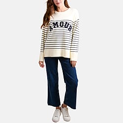 QED Amour Towelling Striped Jumper