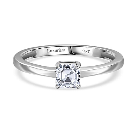 Luxuriant Diamond 14K W Gold VS-EF Lab Grown Diamond VS-EF Ring, Gold Wt.2.1 Gms  0.540  Ct.