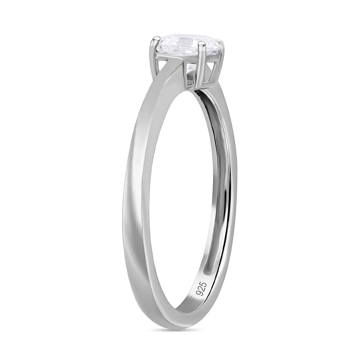 Luxuriant Diamond Lab Grown Diamond Solitaire Ring in Sterling Silver