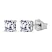 LUXURIANT 14K White Gold SGL Certified (VS/E-F) Pear Cut Lab Grown Diamond Stud Push Back Earrings 0.50 Ct.