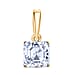 LUXURIANT 1 Ct. Asscher Cut Lab Grown Diamond Solitaire Pendant in 14K White Gold SGL Certified (VS/E-F)