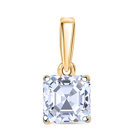 LUXURIANT 14K Yellow Gold SGL Certified (VS/E-F) Asscher Cut Lab Grown Diamond Solitaire Pandent 1 Ct. LUXURIANT 14K Yellow Gold SGL Certified (VS/E-F) Asscher Cut Lab Grown Diamond Solitaire Pandent 1 Ct.