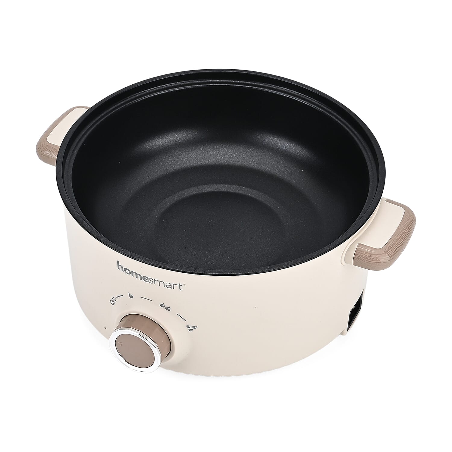 Homesmart Electric Cooking Pot with Steamer - 1000W Non-Stick Multi-Cooker (3.2L) - Cream Homesmart Electric Cooking Pot with Steamer - 1000W Non-Stick Multi-Cooker (3.2L) - Cream