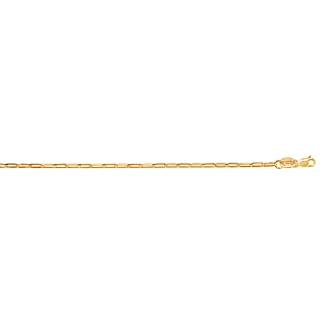 Biggest Gold Deal 2025- 9K Yellow Gold Paper Clip Necklace (Size - 18)