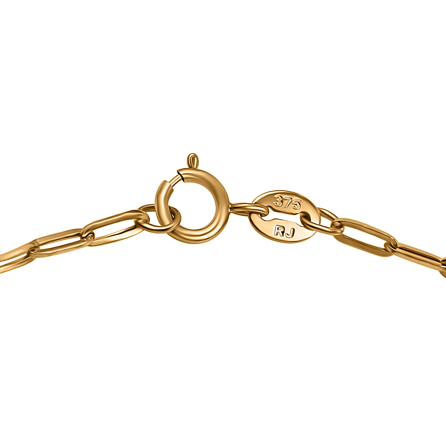 Close Out Deal - 9K Yellow Gold Paperclip Chain (Size 18) with Lobster Clasp