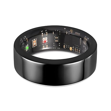Soul Smart V1 Black Smart Band Ring - Heart Rate, SpO2, Sleep & Fitness Tracker, IP68 Waterproof, Bluetooth 5.1, Magnetic Charging