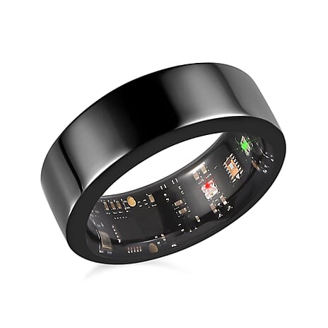 Soul Smart V1 Black Smart Band Ring - Heart Rate, SpO2, Sleep & Fitness Tracker, IP68 Waterproof, Bluetooth 5.1, Magnetic Charging