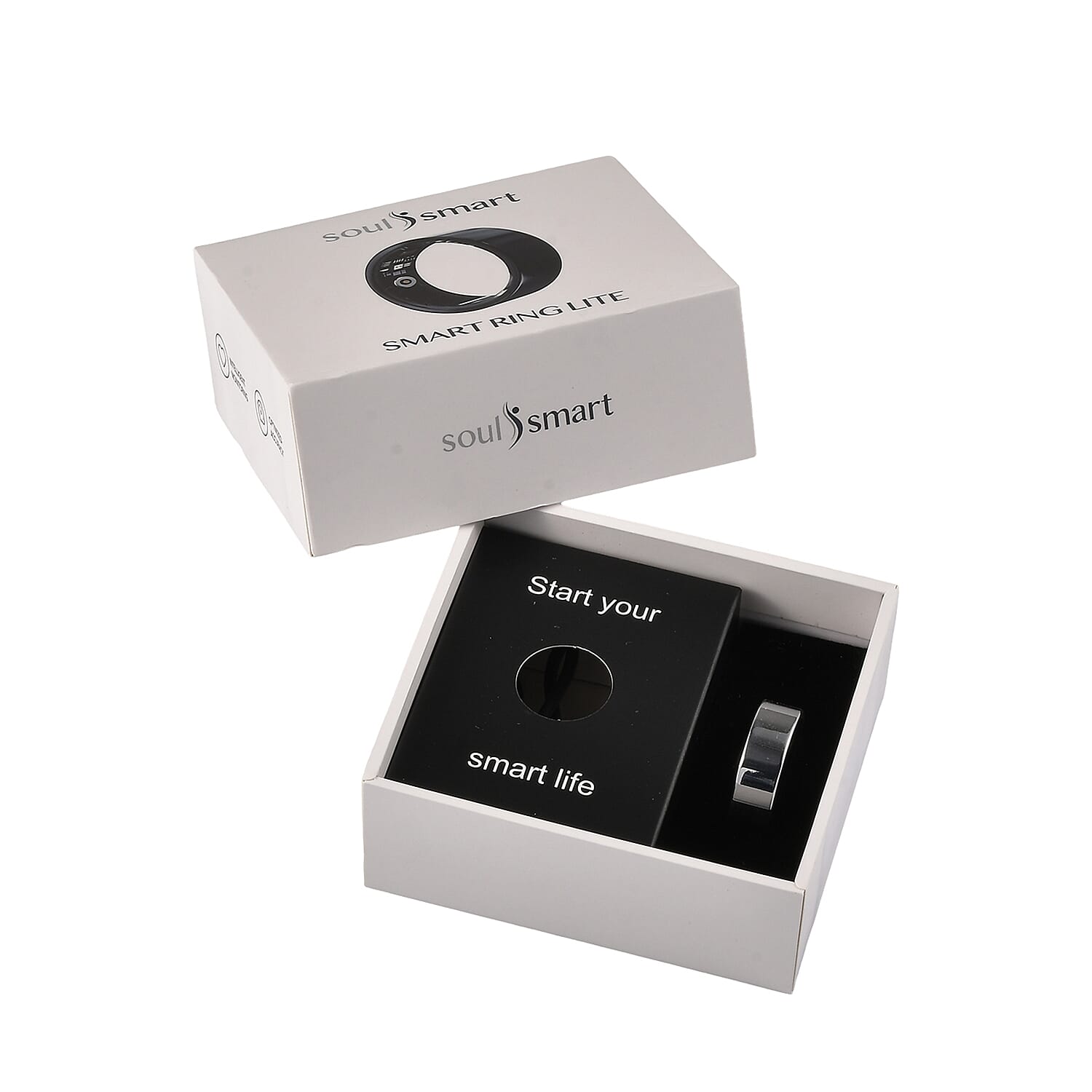 Event Market Place - Soul Smart V1 Smart Ring - Stainless Steel Fitness Tracker with Heart Rate, SpO2, Sleep Monitor, Bluetooth 5.1, IP68 Waterproof, Magnetic Charging