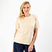 Emma Round Neck Solid Casual Top (Size 12) - Beige