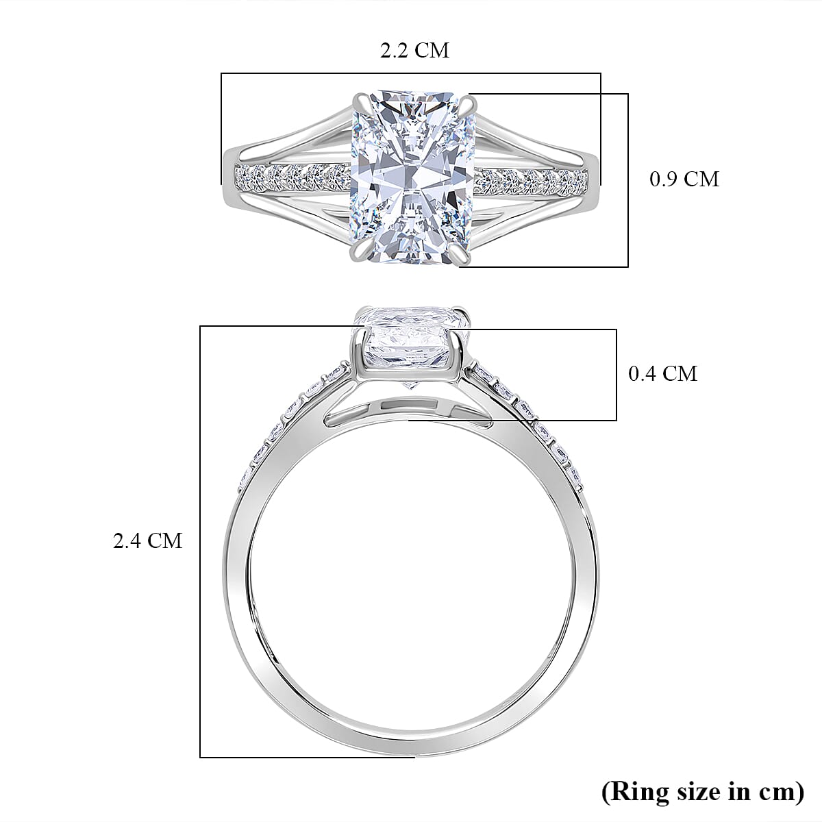 Luxuriant 950 Platinum (VS-EF) Lab Grown Diamond Ring 2.12 Ct, Platinum 4.62 Gms.