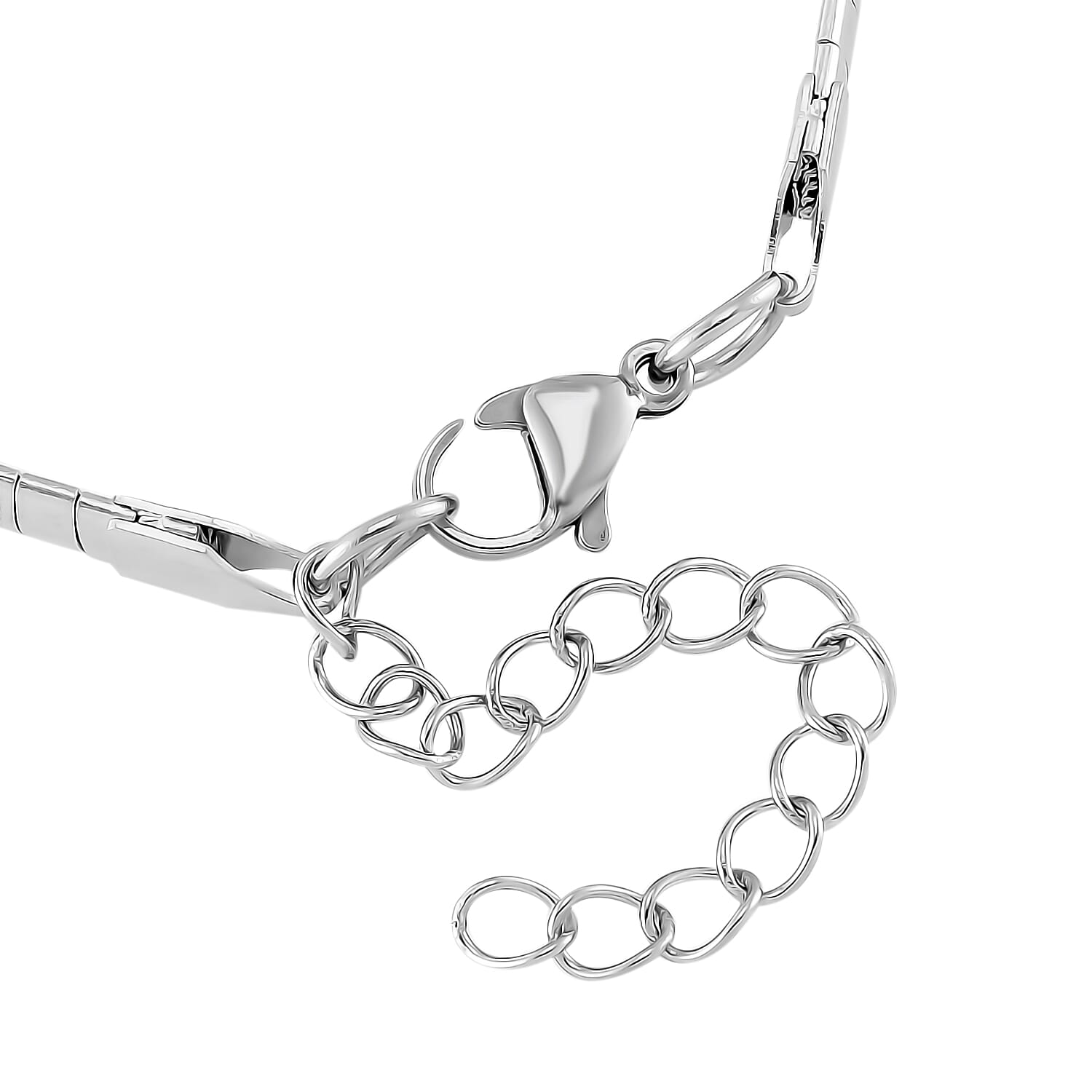 Bracelet (Size - 8-1 Ext) with Lobster Clasp in Silver Tone