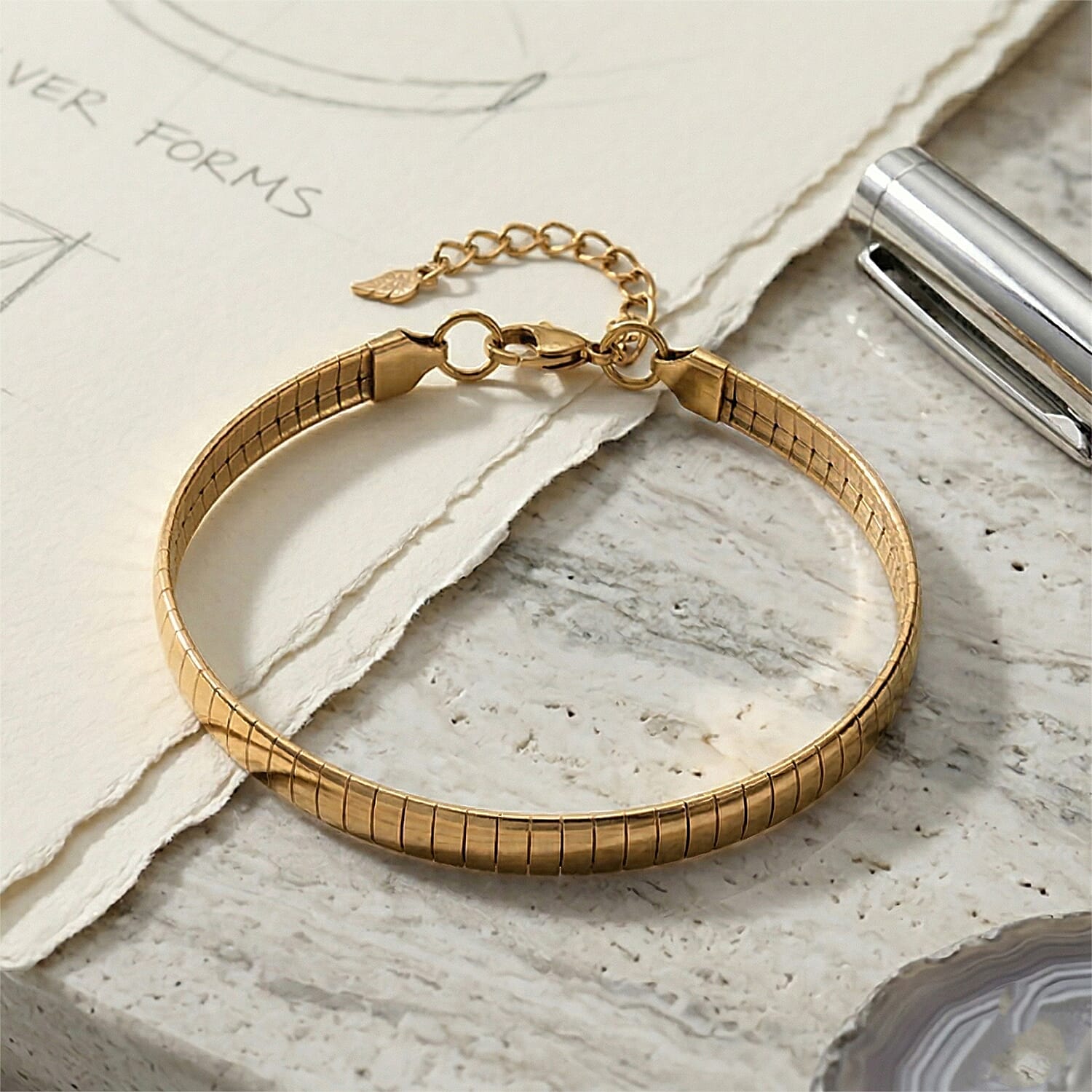 TJC 20TH Birthday Deal -  Omega Bracelet With Lobster Clasp (Size - 8-1 Ext)