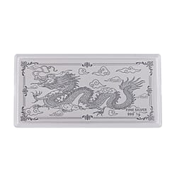 999 Fine Silver Foil with Dragon Pattern