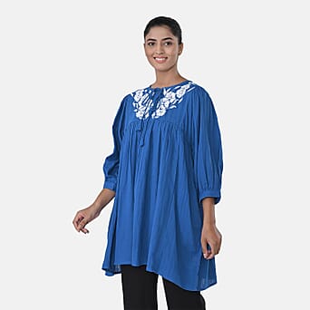 https://tjcuk.sirv.com/Products/81/3/8134025/Womens-Embroidered-Cotton-Double-Gauze-Relaxed-Fit-Tunic-Top-Size-M-Bl_8134025_2.jpg?w=342&h=342