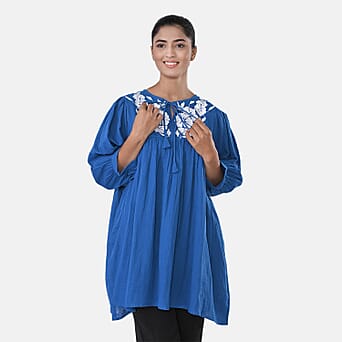 https://tjcuk.sirv.com/Products/81/3/8134025/Womens-Embroidered-Cotton-Double-Gauze-Relaxed-Fit-Tunic-Top-Size-M-Bl_8134025_3.jpg?w=342&h=342