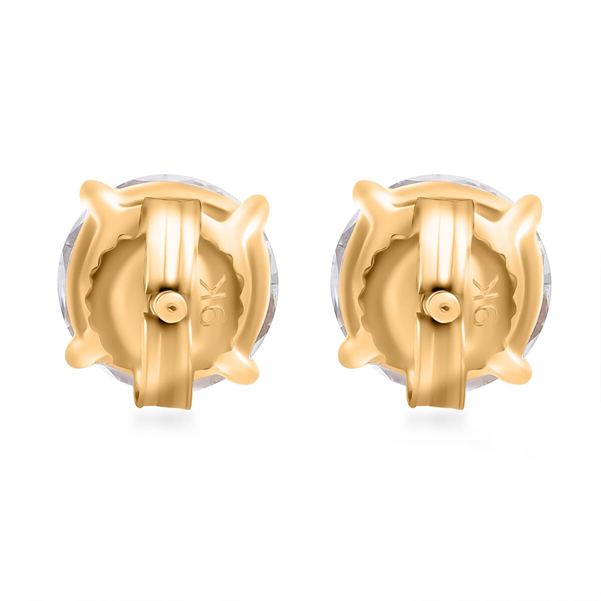 Luxuriant Diamond 9K Yellow Gold SGL Certified (SI-GH) Lab Grown Diamond Stud Push Back Earring 2.00 Ct.