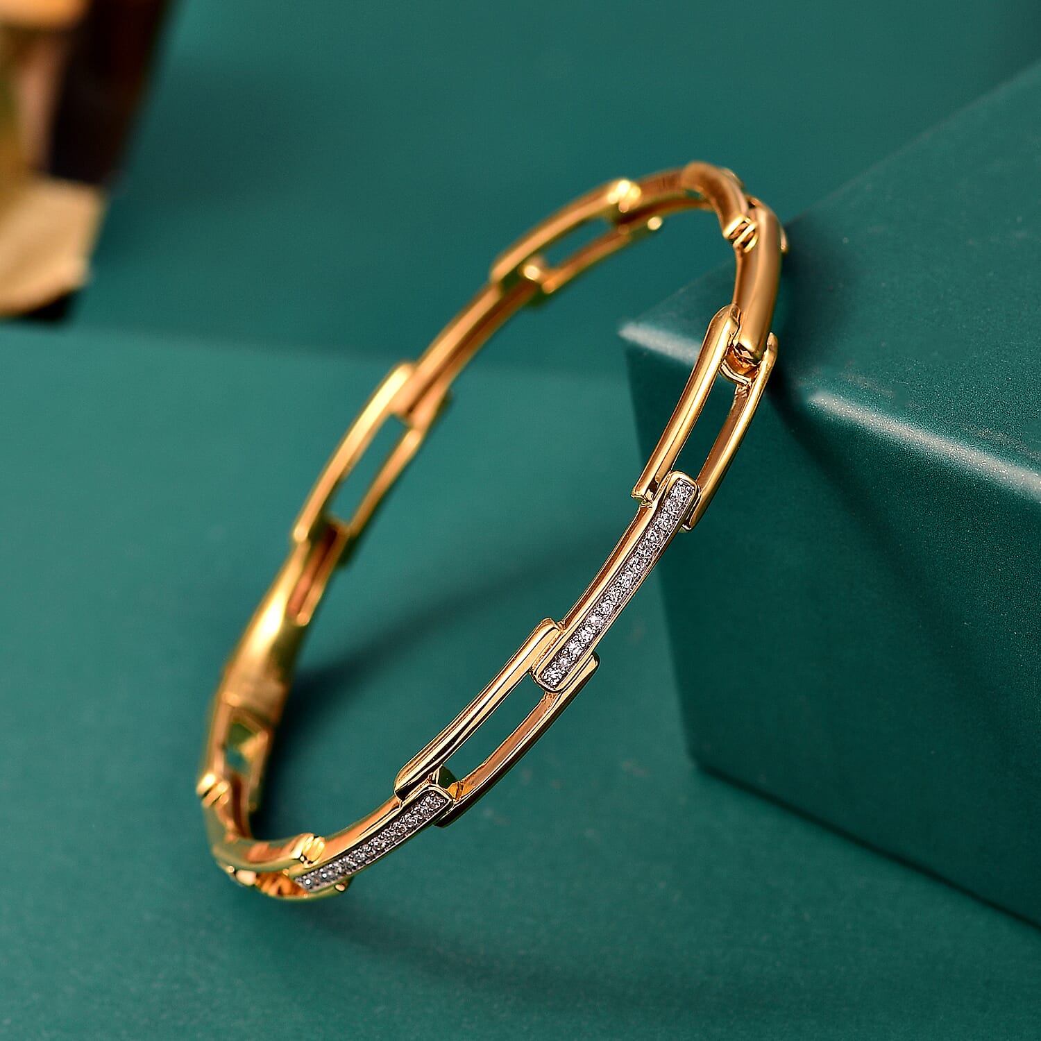 Luxuriant Diamond Lab Grown Diamond Full Bangle in Sterling Silver