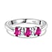 Three Stone Ring in Sterling Silver