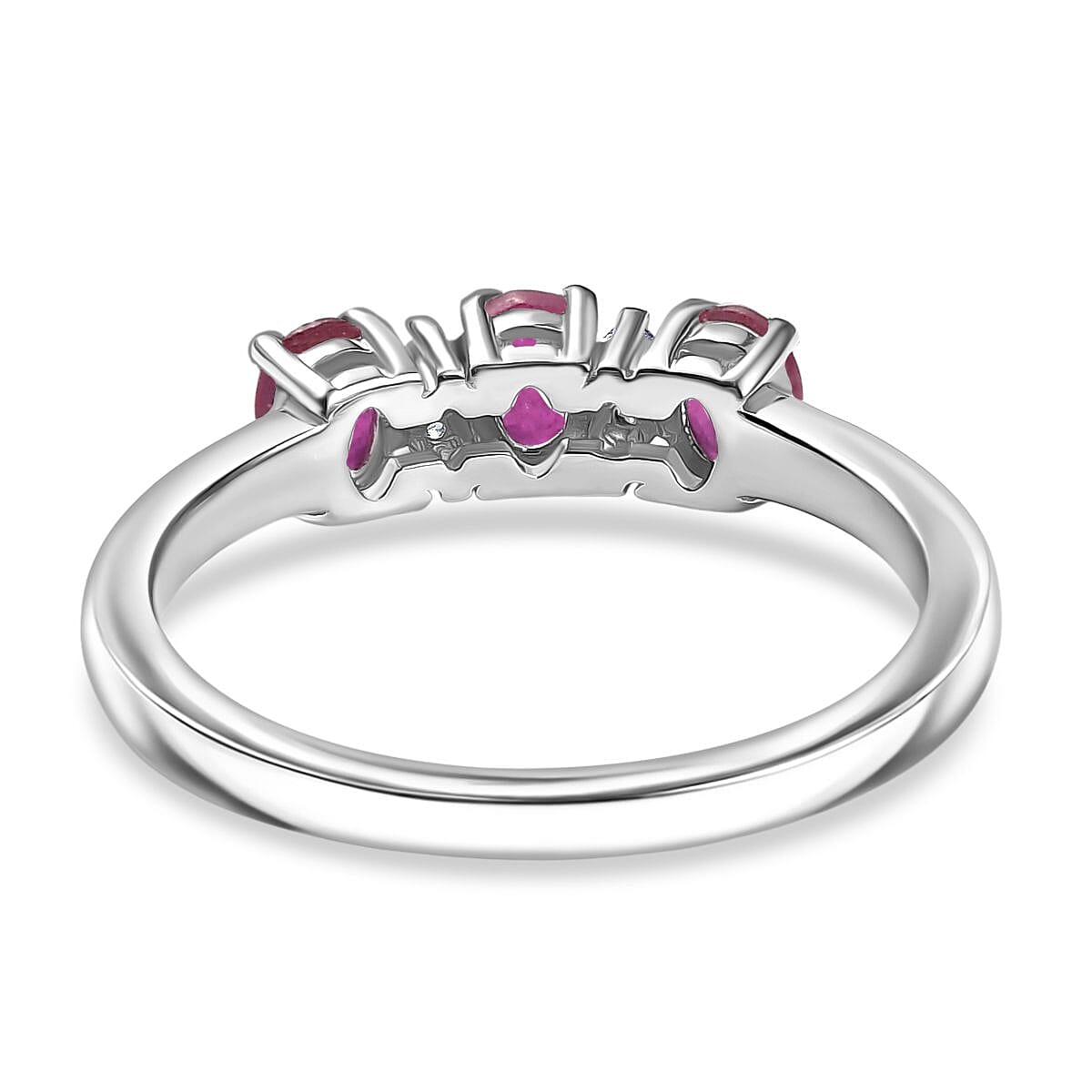 Three Stone Ring in Sterling Silver Three Stone Ring in Sterling Silver