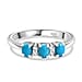 Three Stone Ring in Sterling Silver