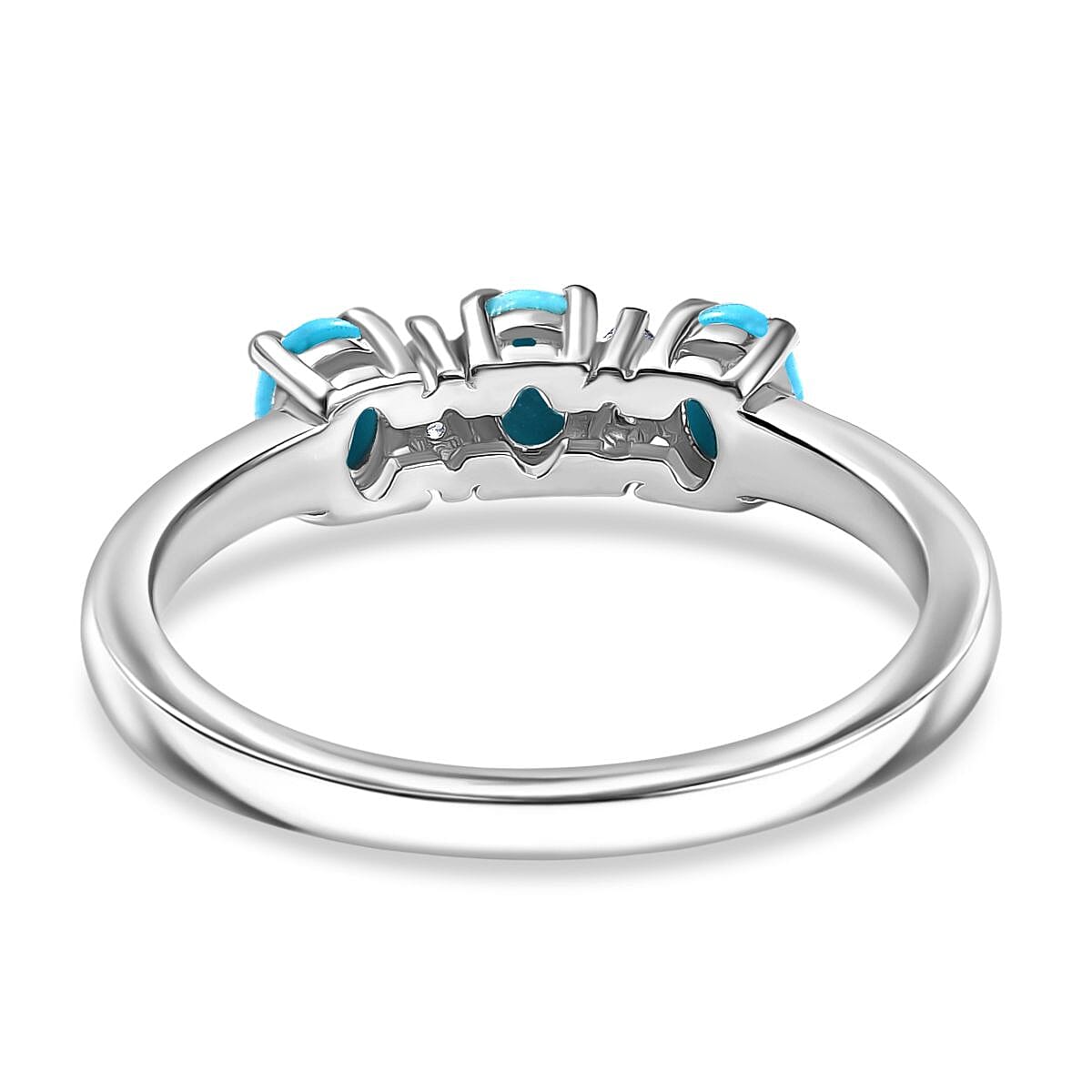 Three Stone Ring in Sterling Silver