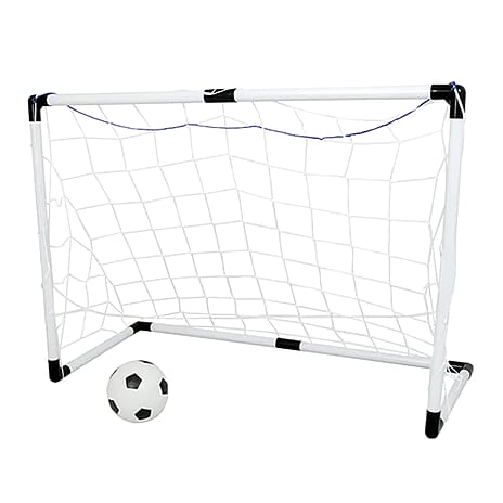 Football Goal Set With Pump - Ball-White