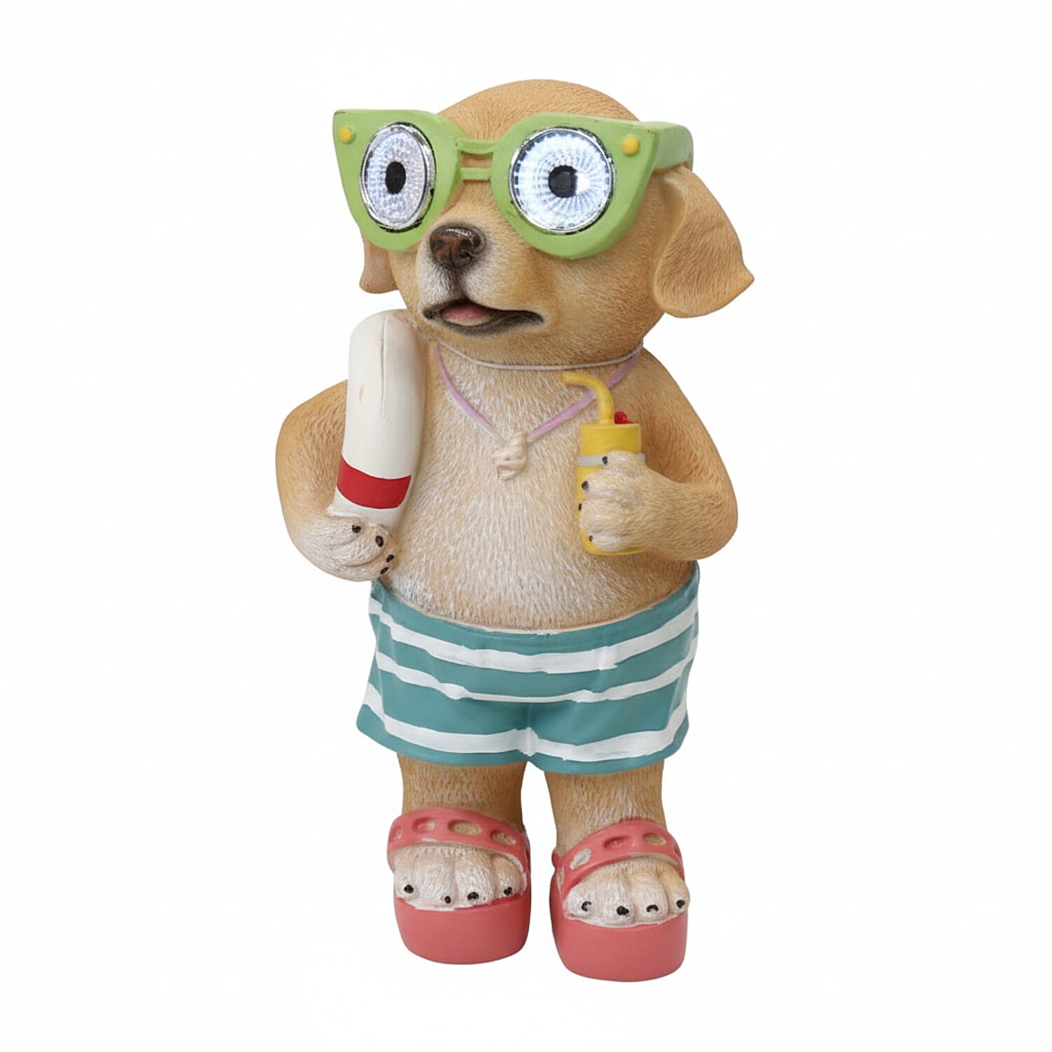 Solar Standing Dog Garden Ornament (12.5x9x18cm)