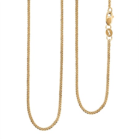 9K Yellow Gold Spiga Necklace (Size 22) with Lobster Clasp