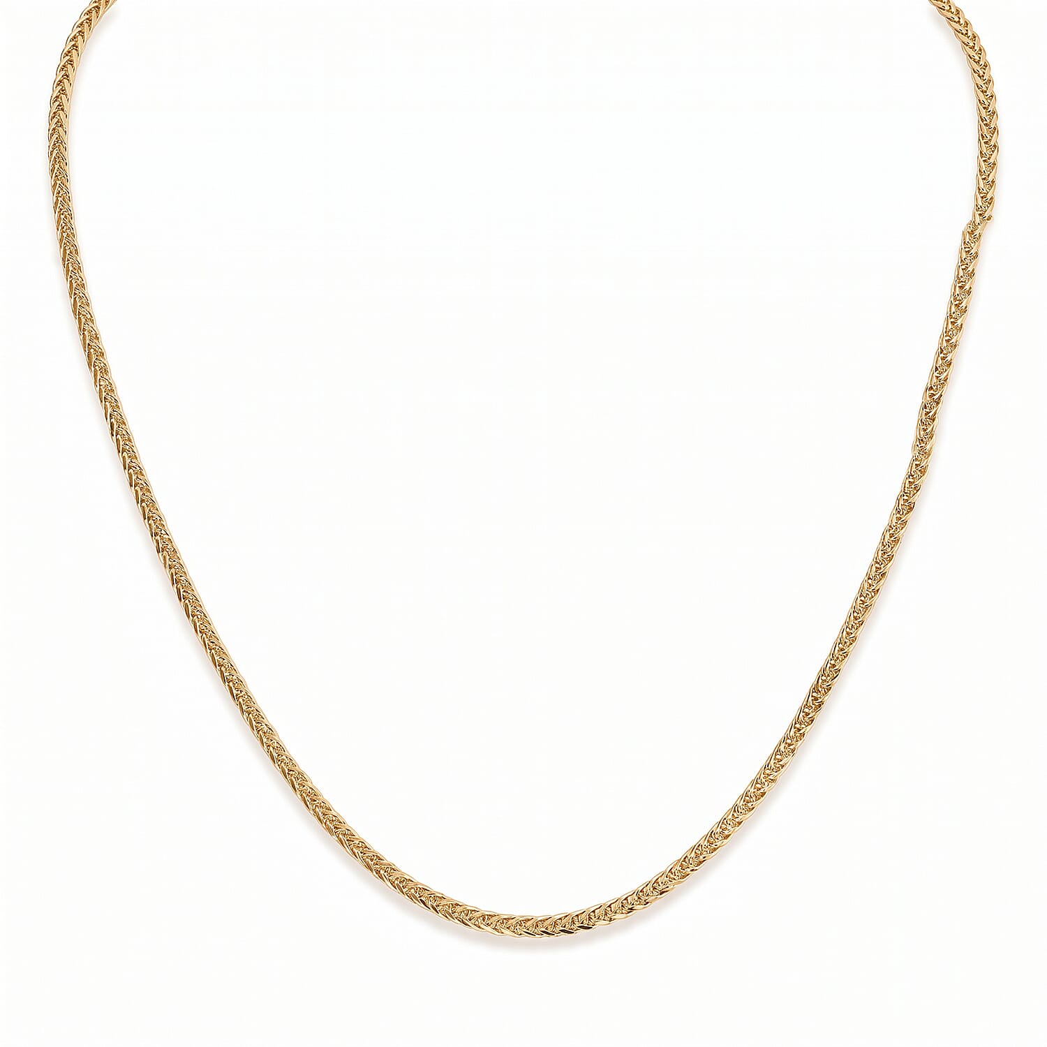 9K Yellow Gold Spiga Necklace (Size 18)