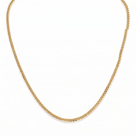 9K Yellow Gold Spiga Necklace (Size 18)