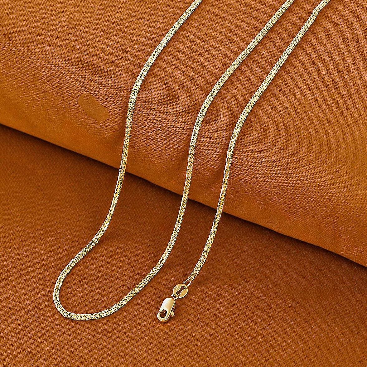 9K Yellow Gold Spiga Necklace (Size 18)