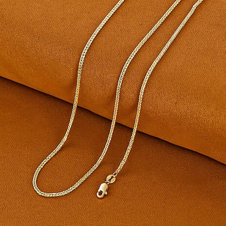 9K Yellow Gold Spiga Necklace (Size 18) with Lobster Clasp