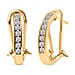 LUXURIANT Lab Grown Diamond (SI-G/H) J Hoop Half Hoop Earring in 18K Vermeil Yellow Gold Plated Sterling Silver