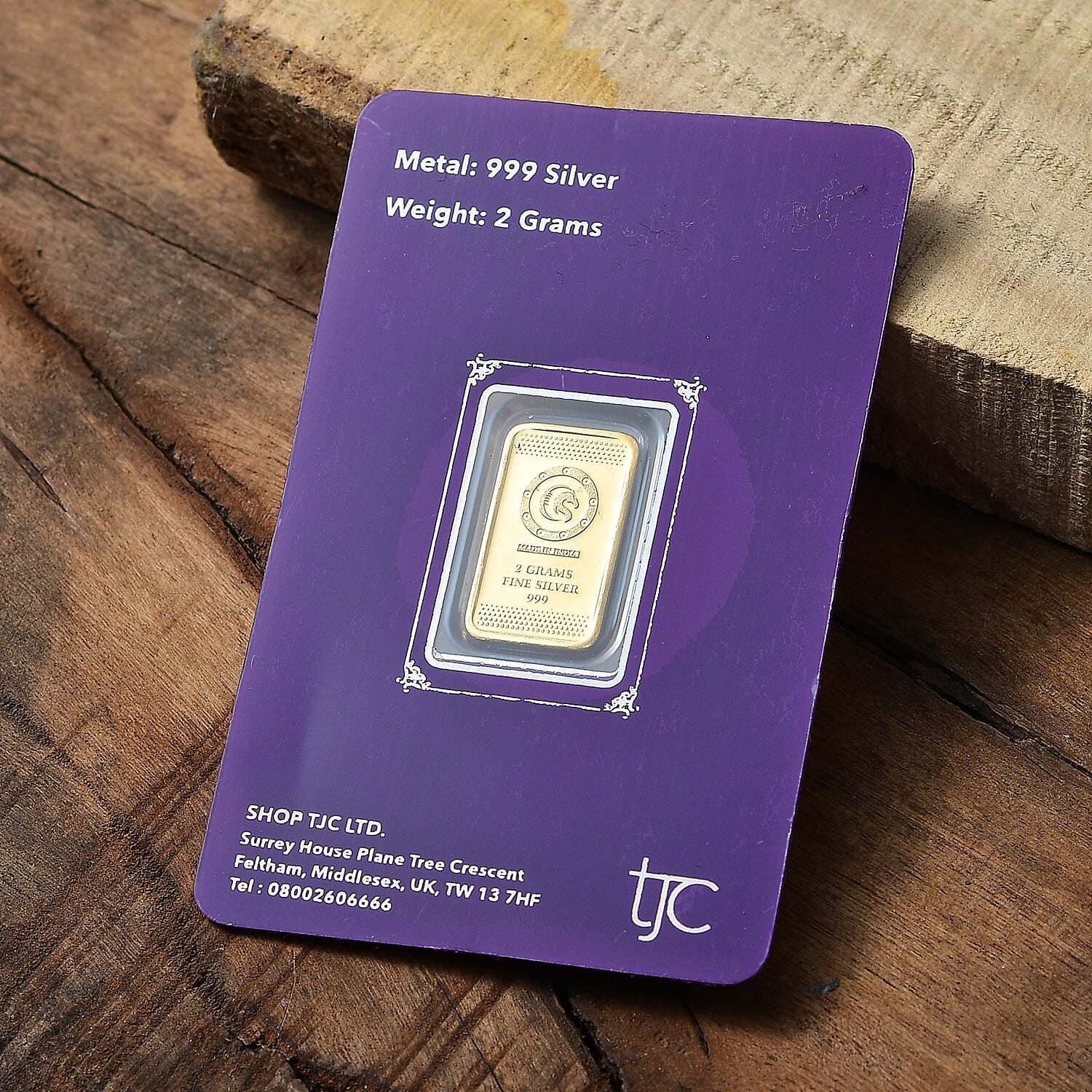 One Time Deal- Pure 999 Silver Bar in Yellow Gold Plating One Time Deal- Pure 999 Silver Bar in Yellow Gold Plating