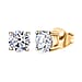 Luxuriant Diamond 9K Gold SGL Certified (VS-E-F) Lab Grown Diamond Stud Push Back Earrings