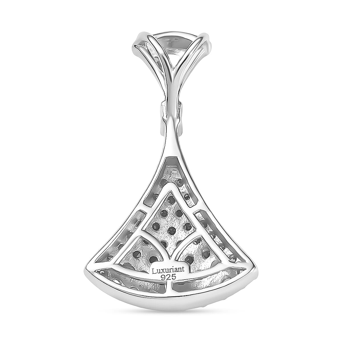 Luxuriant Diamond Lab Grown Diamond (SI-G-H) Pendant in Rhodium Overlay Sterling Silver 0.51 Ct.