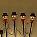 Set of 4 Musical Snowman Decorations with Sensor - LED Lighting - White - Red