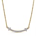Moissanite Necklace (Size - 18) in 18K Vermeil Yellow Gold Plated Sterling Silver