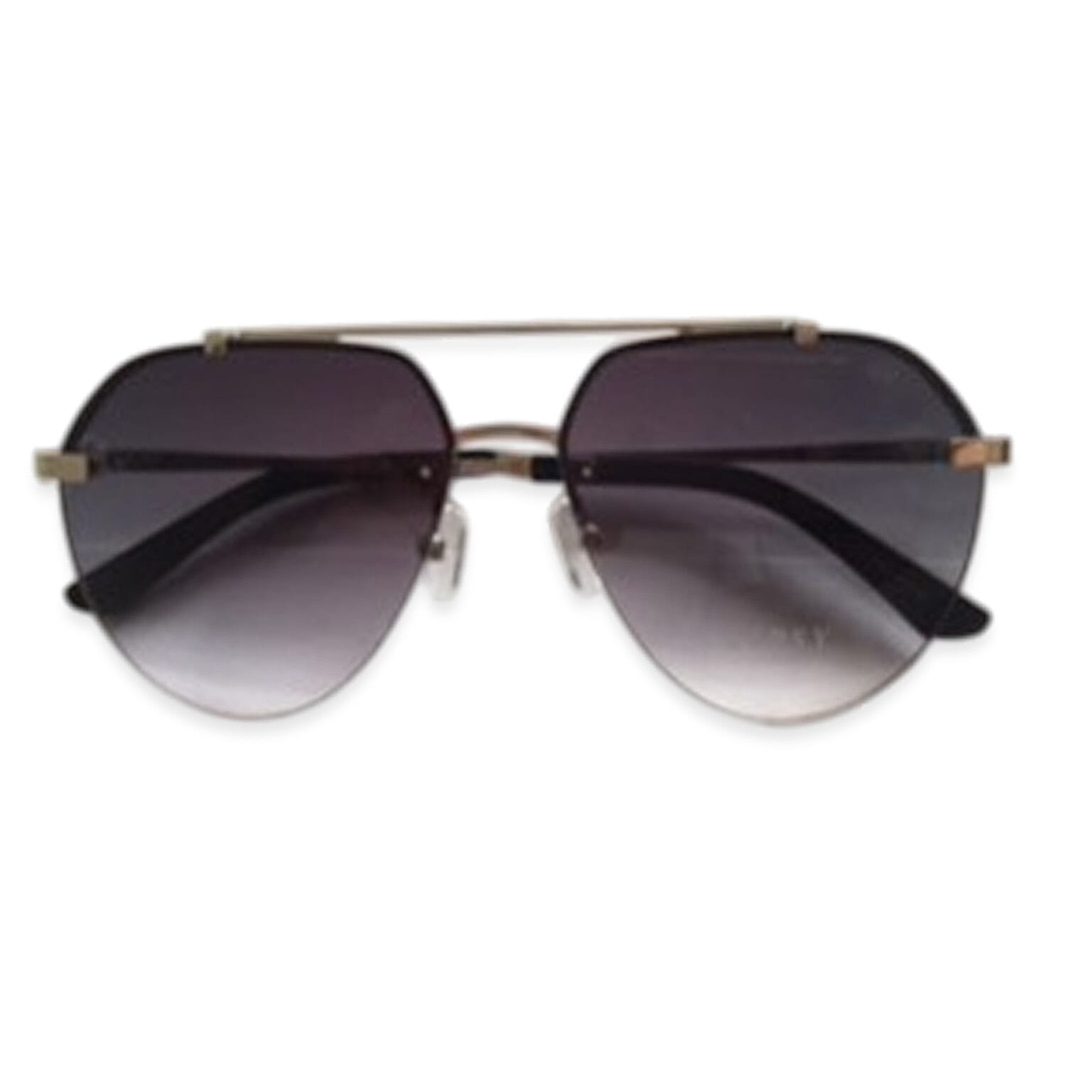 Unisex-Rimless-Black-Gold-Aviator-Ombre-Gold