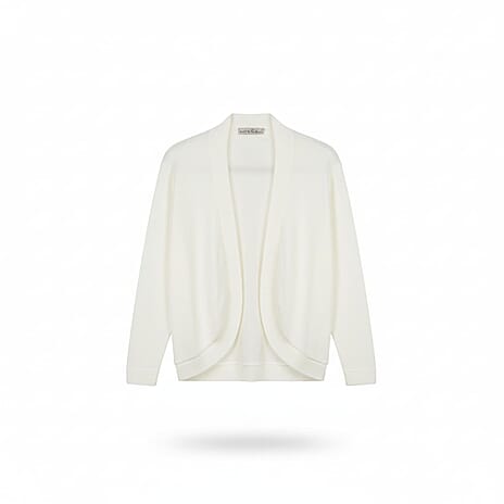Pure And Natural Acrylic Cardigan (Size L to XL) - White