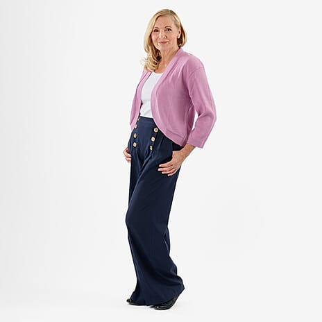 Pure And Natural Acrylic Cardigan (Size L to XL) - Lavender