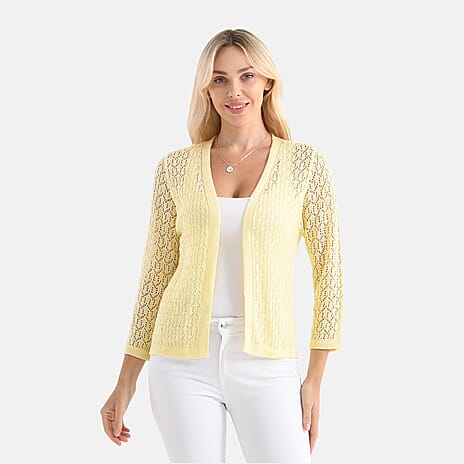 LA MAREY Womens Lace Bolero&nbsp;(Size XL) - Cheese White