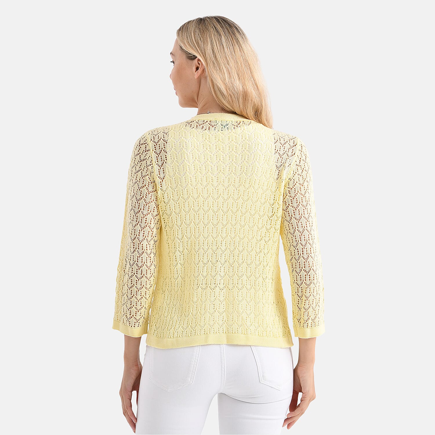 LA MAREY Womens Lace Bolero&nbsp;(Size XXL) - Cheese White