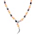 Designer Inspired - Multi Color Shell Pearl & White Cubic Zirconia Adjustable Necklace (Size - 22) 301.50 Ct.