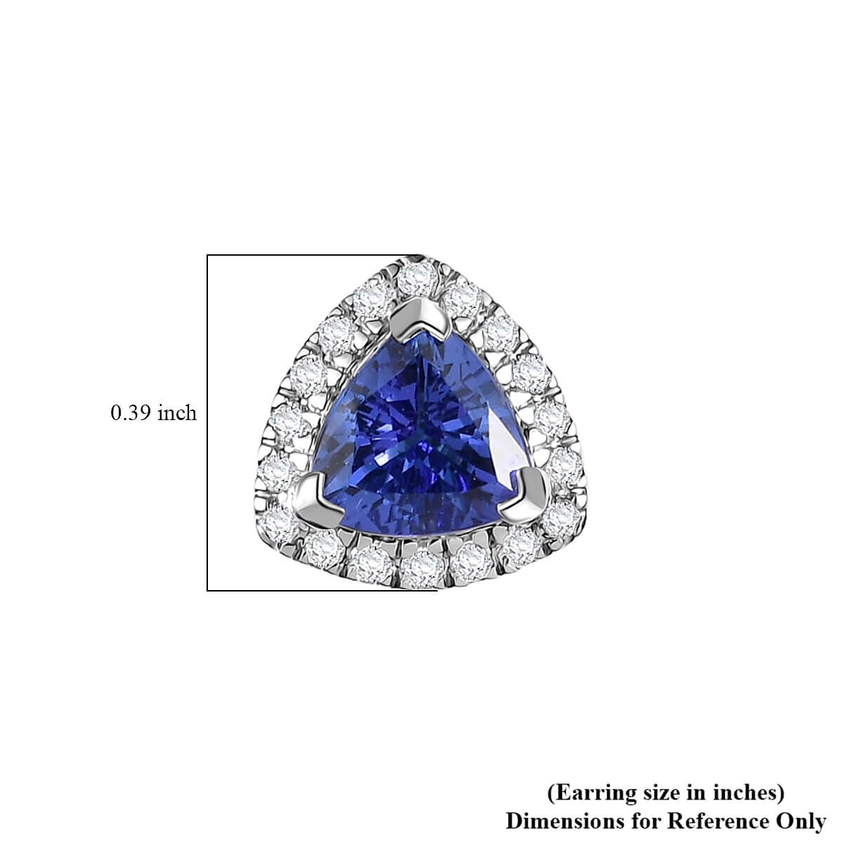 Rhapsody 950 Platinum AAAA Tanzanite & White Diamond (VS-EF) AGI Certified Earring with Screw Back 2.56 Ct, Platinum Wt. 3.72 Gms.