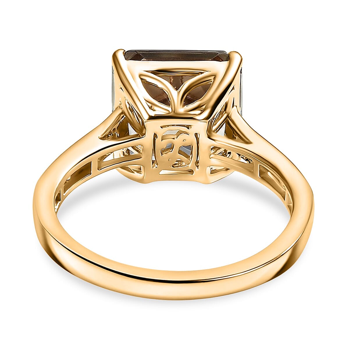 14K Yellow Gold AAA Turkizite, White Diamond I2 Main Stone With Side Stone Ring, Gold Wt.3.5 Gms  5.241  Ct.